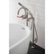 Aqua Vintage CCK8108DKL Freestanding Tub Faucet with Supply Line, Stop Valve, Brushed Nickel CCK8108DKL - alternate 3